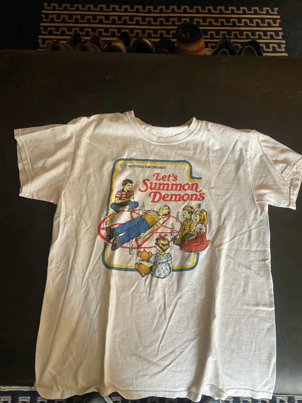 Let's Summon Demons Graphic Short Sleeve Tee - White